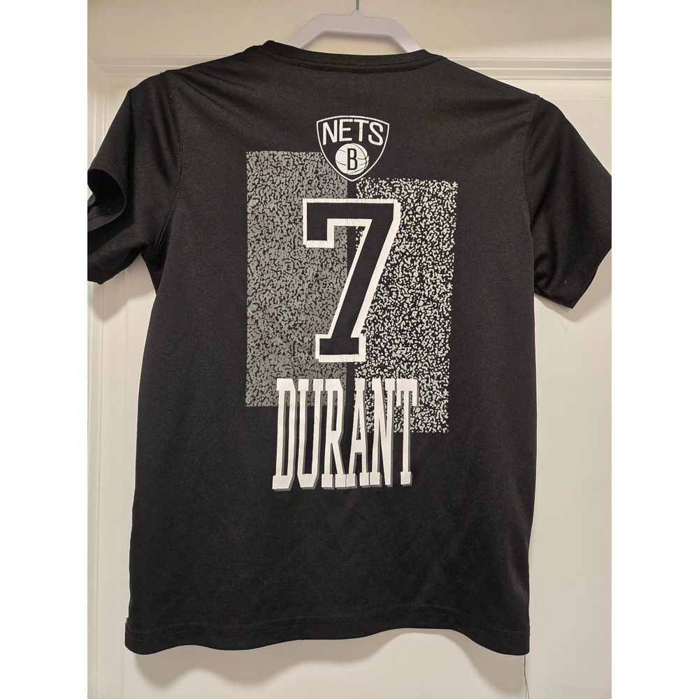 NBA Brooklyn Nets Kevin Durant 7 Graphic T-Shirt Kids Medium 10-12 Black Tee - Picture 5 of 5